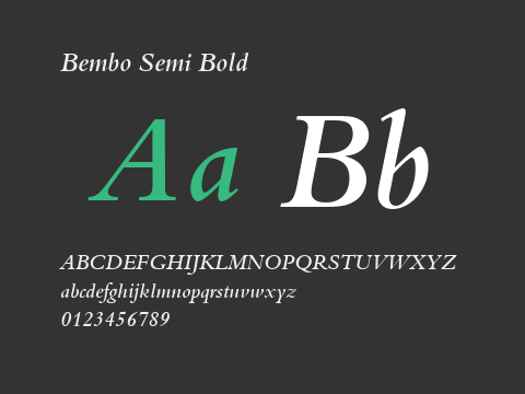 Bembo Semi Bold