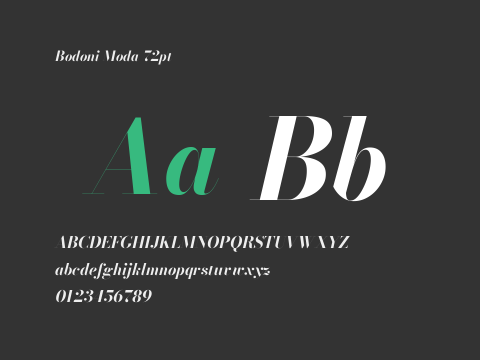 Bodoni Moda 72pt