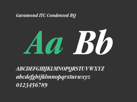 Garamond ITC Condensed BQ