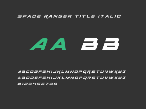 Space Ranger Title Italic