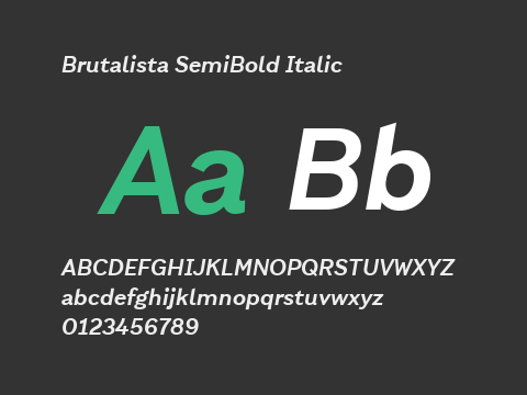 Brutalista SemiBold Italic