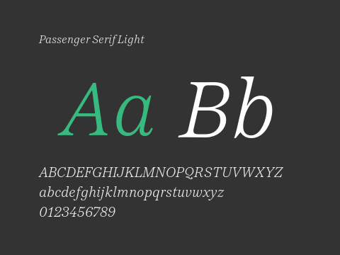 Passenger Serif Light