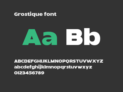 Grostique font