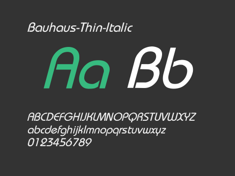 Bauhaus-Thin-Italic