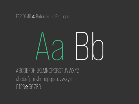 FSP DEMO - Bebas Neue Pro Light