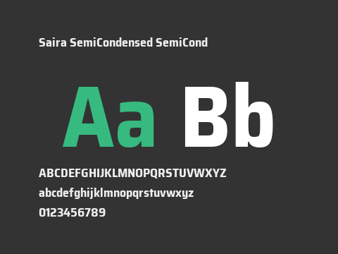 Saira SemiCondensed SemiCond