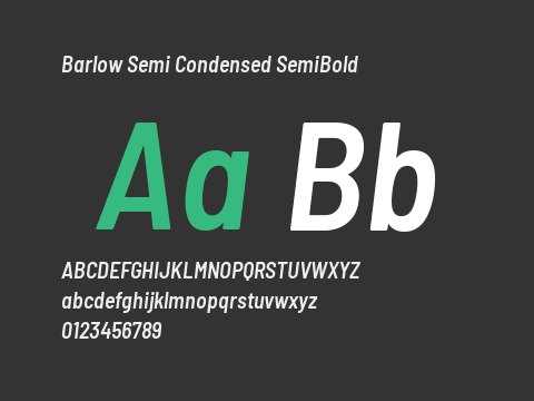 Barlow Semi Condensed SemiBold