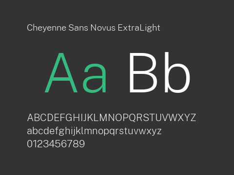 Cheyenne Sans Novus ExtraLight