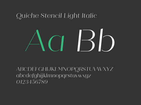 Quiche Stencil Light Italic