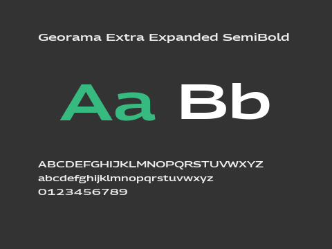 Georama Extra Expanded SemiBold