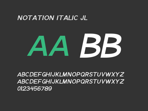 Notation Italic JL