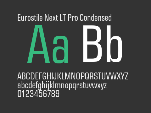 Eurostile Next LT Pro Condensed