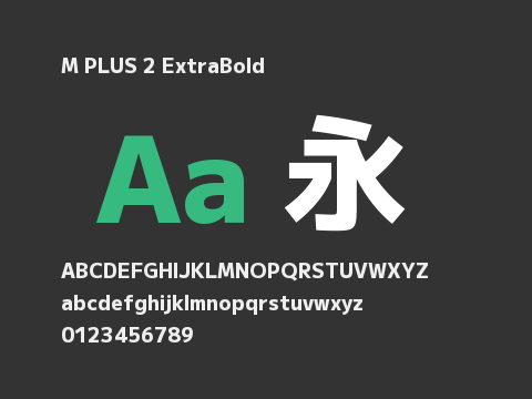 M PLUS 2 ExtraBold