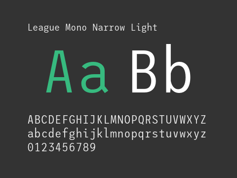 League Mono Narrow Light