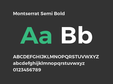 Montserrat Semi Bold