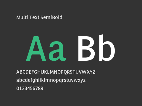 Multi Text SemiBold