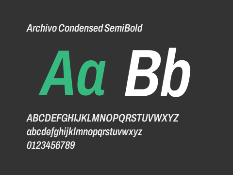 Archivo Condensed SemiBold