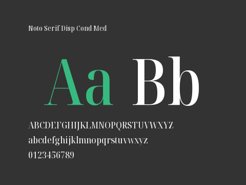 Noto Serif Disp Cond Med