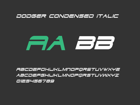 Dodger Condensed Italic