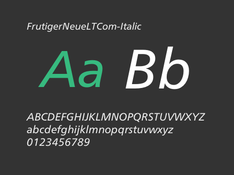 FrutigerNeueLTCom-Italic