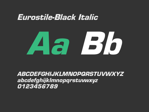 Eurostile-Black Italic