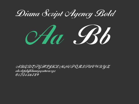 Diana Script Agency Bold