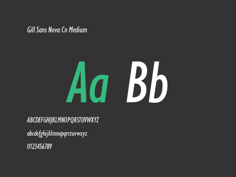 Gill Sans Nova Cn Medium