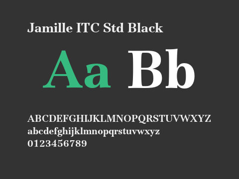 Jamille ITC Std Black