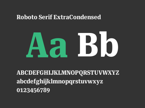 Roboto Serif ExtraCondensed