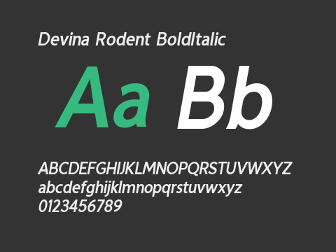 Devina Rodent BoldItalic