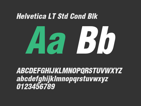 Helvetica LT Std Cond Blk