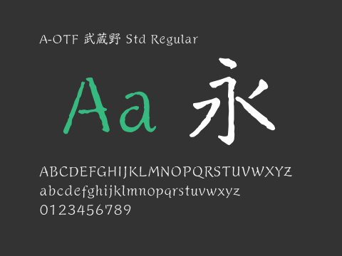 A-OTF 武蔵野 Std Regular