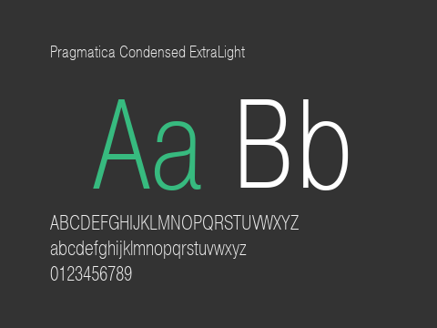 Pragmatica Condensed ExtraLight