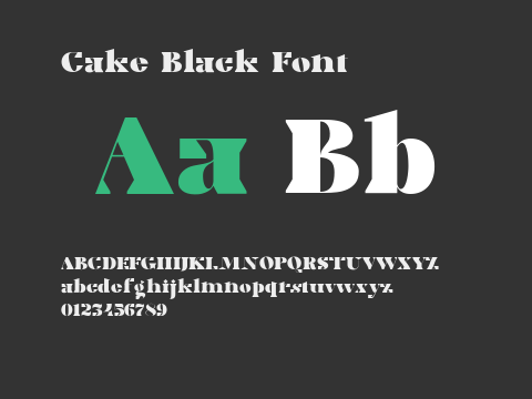 Cake Black Font