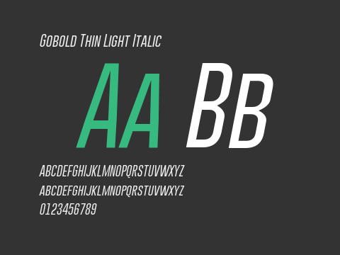 Gobold Thin Light Italic