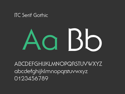 ITC Serif Gothic