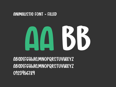 Animalistic Font - Filled