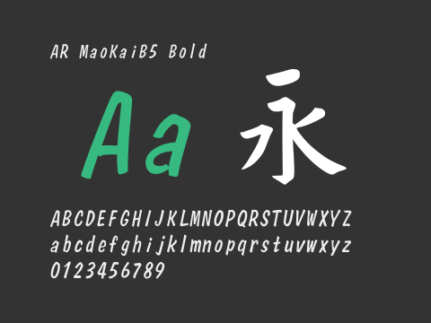 AR MaoKaiB5 Bold