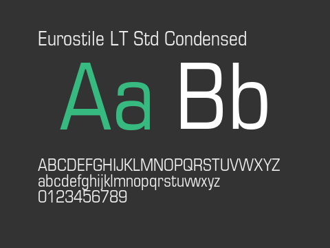 Eurostile LT Std Condensed