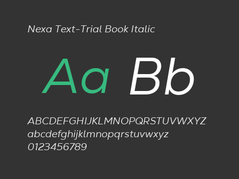 Nexa Text-Trial Book Italic