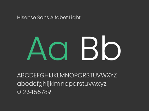 Hisense Sans Alfabet Light
