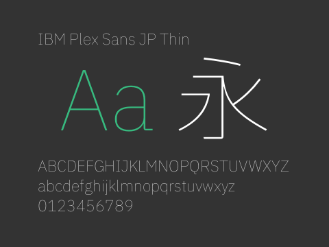 IBM Plex Sans JP Thin