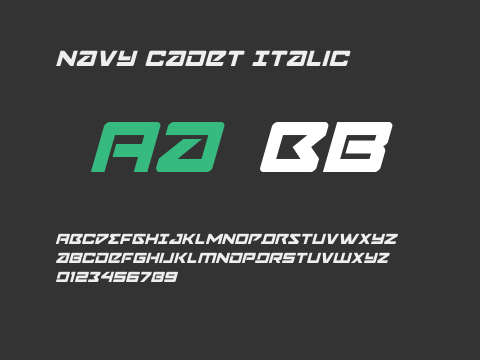 Navy Cadet Italic