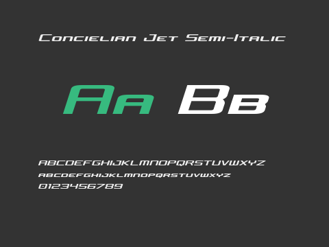 Concielian Jet Semi-Italic