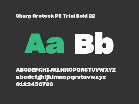 Sharp Grotesk PE Trial Bold 22