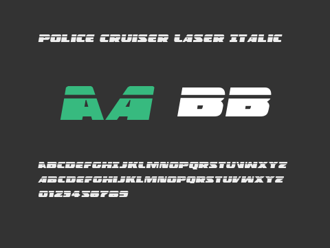 Police Cruiser Laser Italic