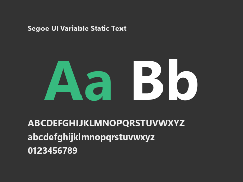 Segoe UI Variable Static Text