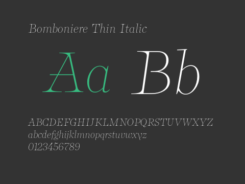 Bomboniere Thin Italic