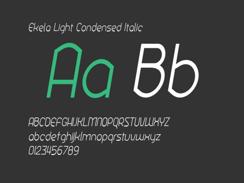 Ekela Light Condensed Italic