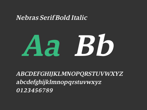 Nebras Serif Bold Italic